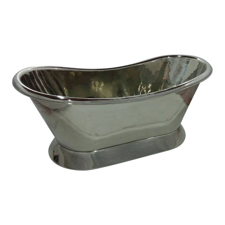 COPPER BATHTUB NICKEL INSIDE & OUTSIDE WITH FREE POP UP WASTE 16