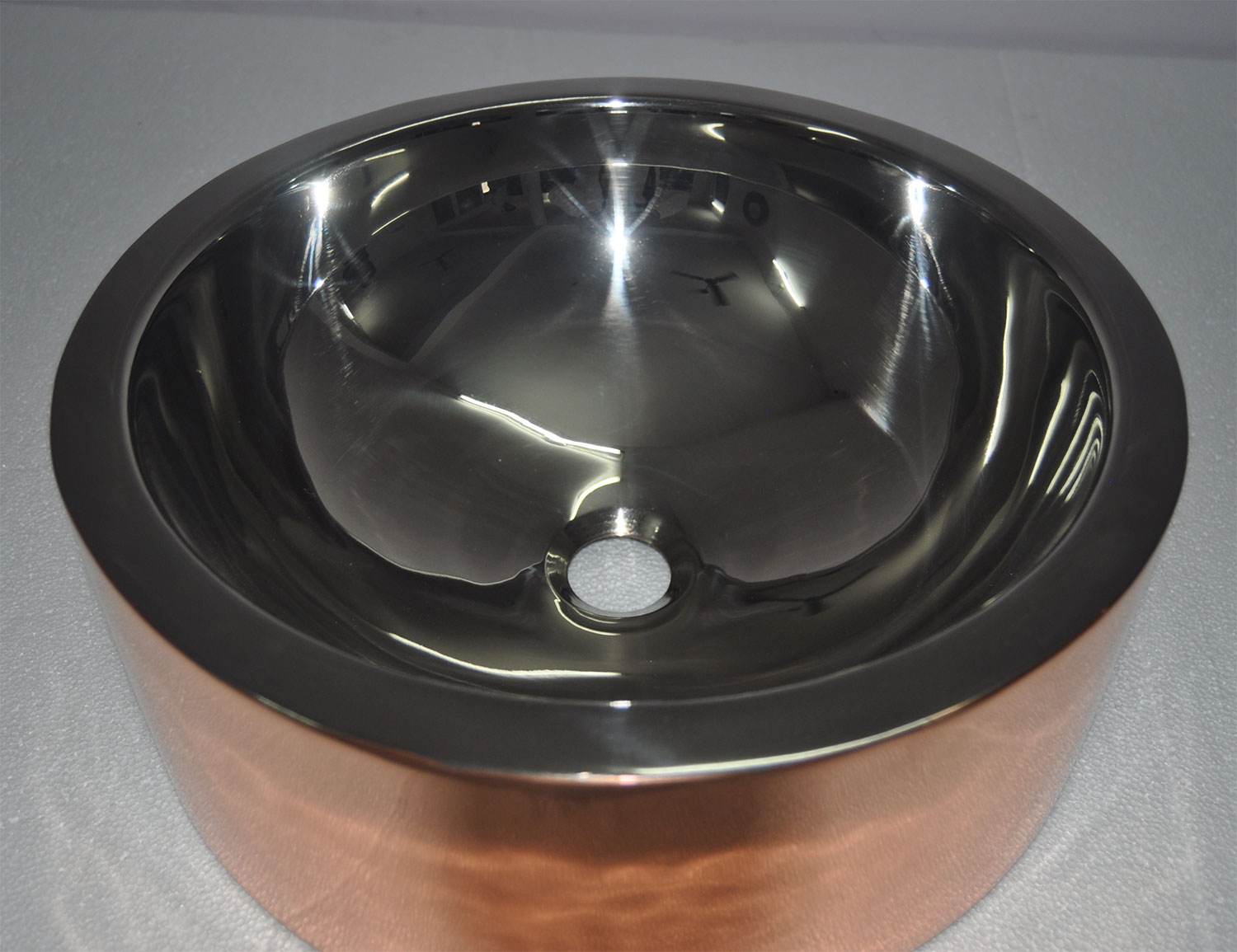 Details About Copper Sink With Nickel Interior And Shiny Copper Outside