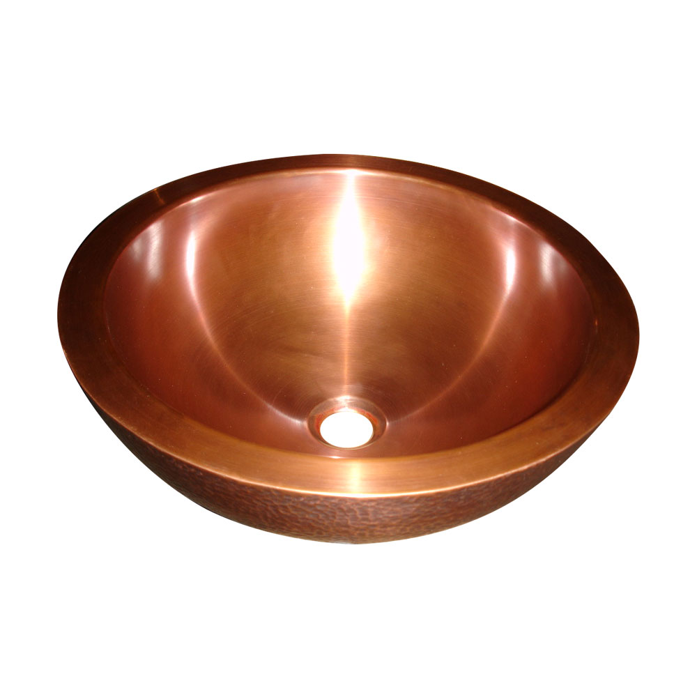 Copper Sink Hammered Outside Inside Smooth Coppersmith® Creations