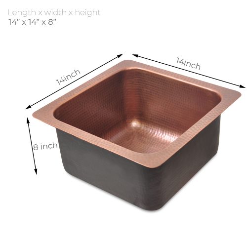 Square Copper Bar Sink